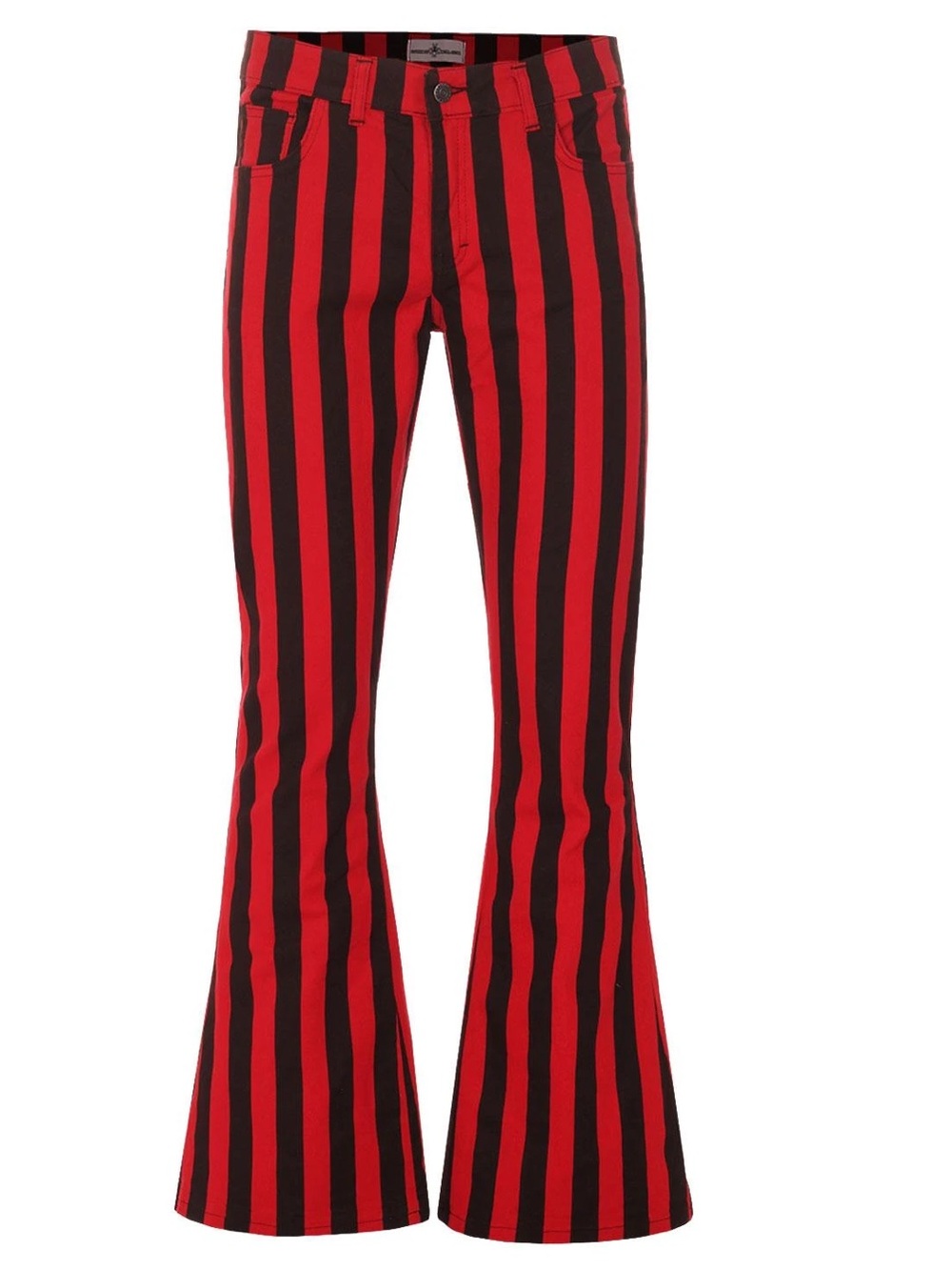 MADCAP & ENGLAND Holly Roller Mens Retro Striped Flare in red/Black